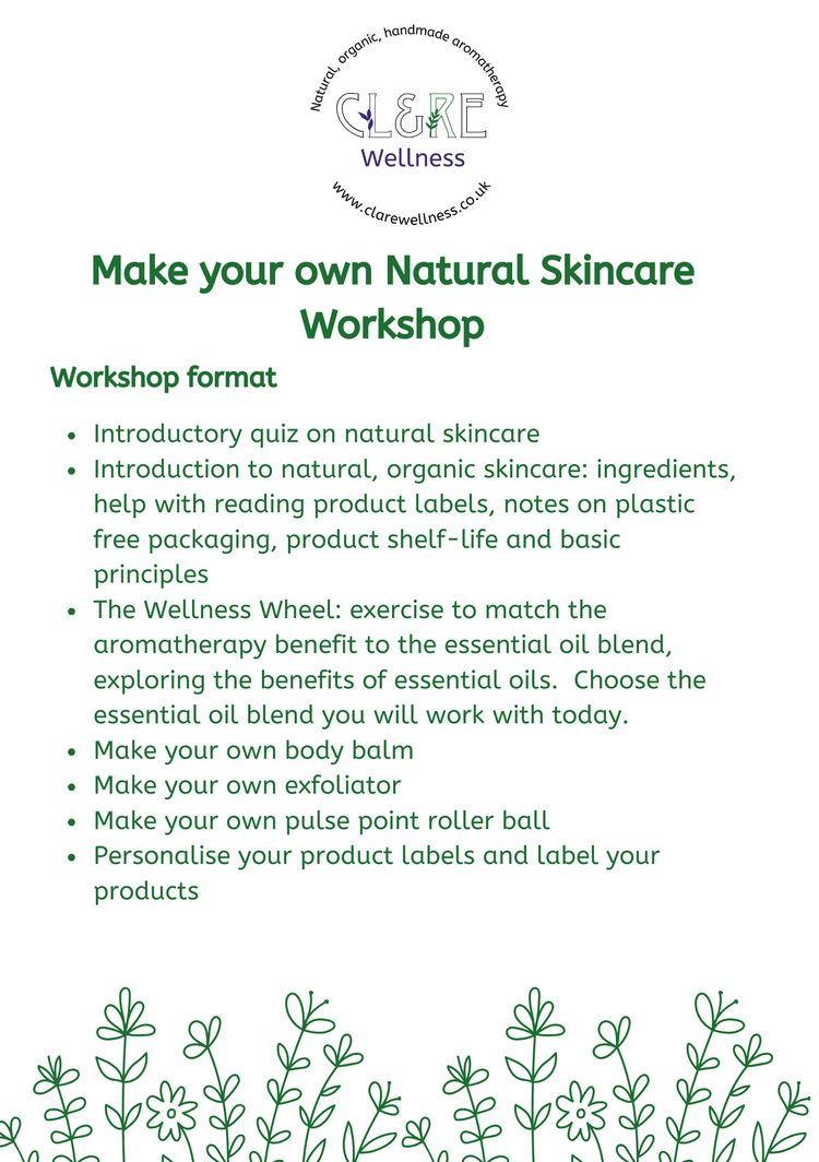 NATURAL SKINCARE WORKSHOPS