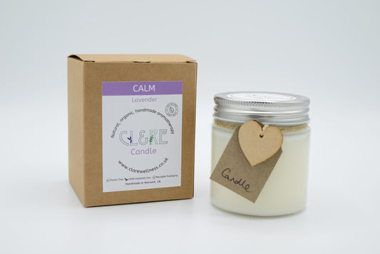 Calm Candle (with Lavender essential oil & Lavender buds) 250ml