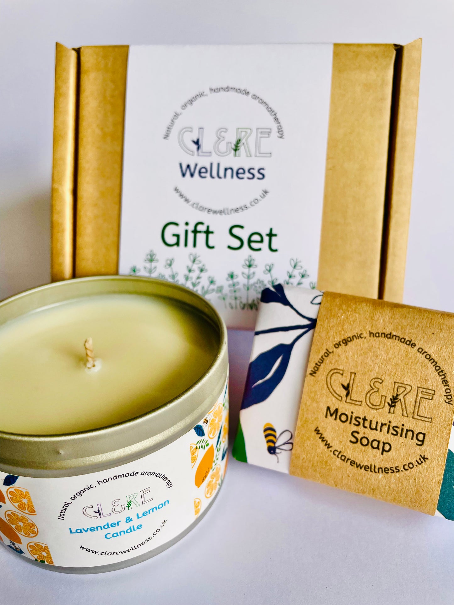 Seasonal Candle & Soap gift set (Lavender & Lemon)