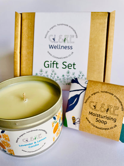 Seasonal Candle & Soap gift set (Lavender & Lemon)