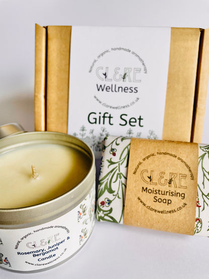 Seasonal Candle & Soap Gift Set (Rosemary, Juniper & Bergamot)