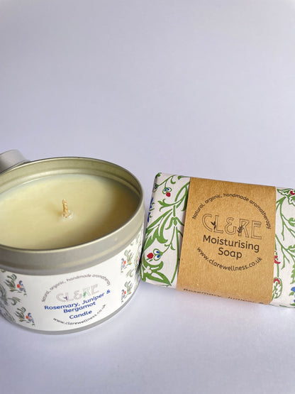 Seasonal Candle & Soap Gift Set (Rosemary, Juniper & Bergamot)