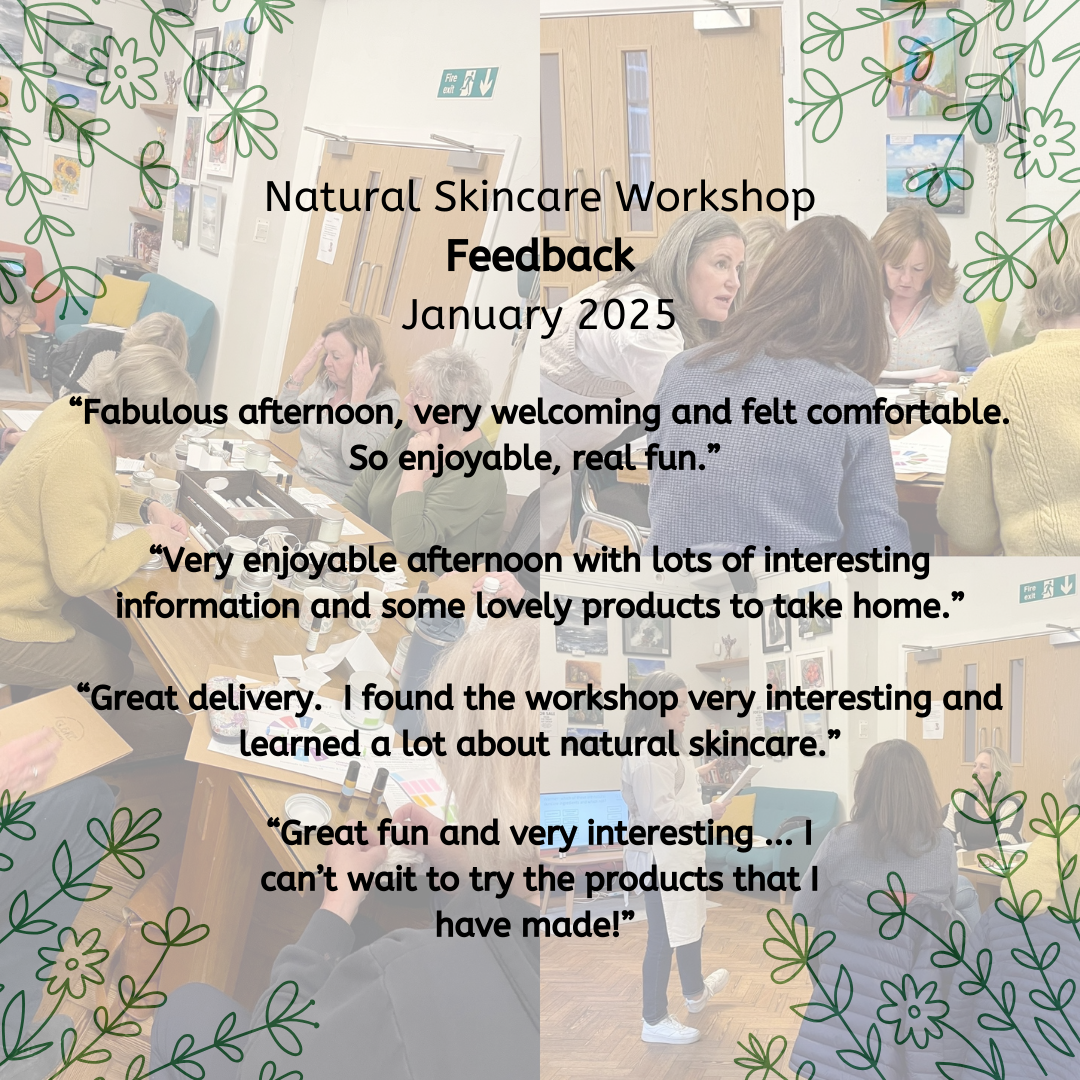 Natural Skincare Workshop place  14 March 2025 12:30 - 15:00 WARWICK