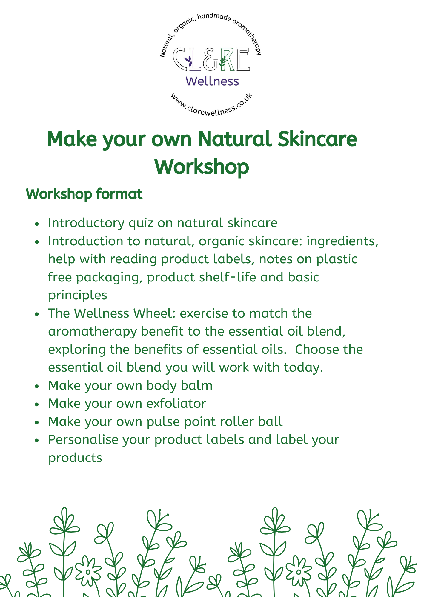 Natural Skincare Workshop